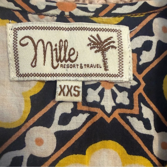 Mille Thalia Top in Merida Black Brown Cream Yellow Retro Floral XXS - Picture 9 of 14